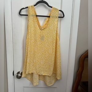 Chic Soul Yellow Floral Racerback Tanktop Blouse XL/1X